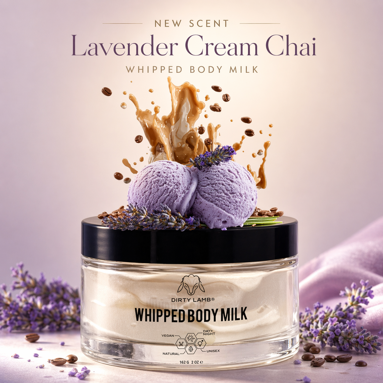 Lavender Cream Chai Whipped Milk